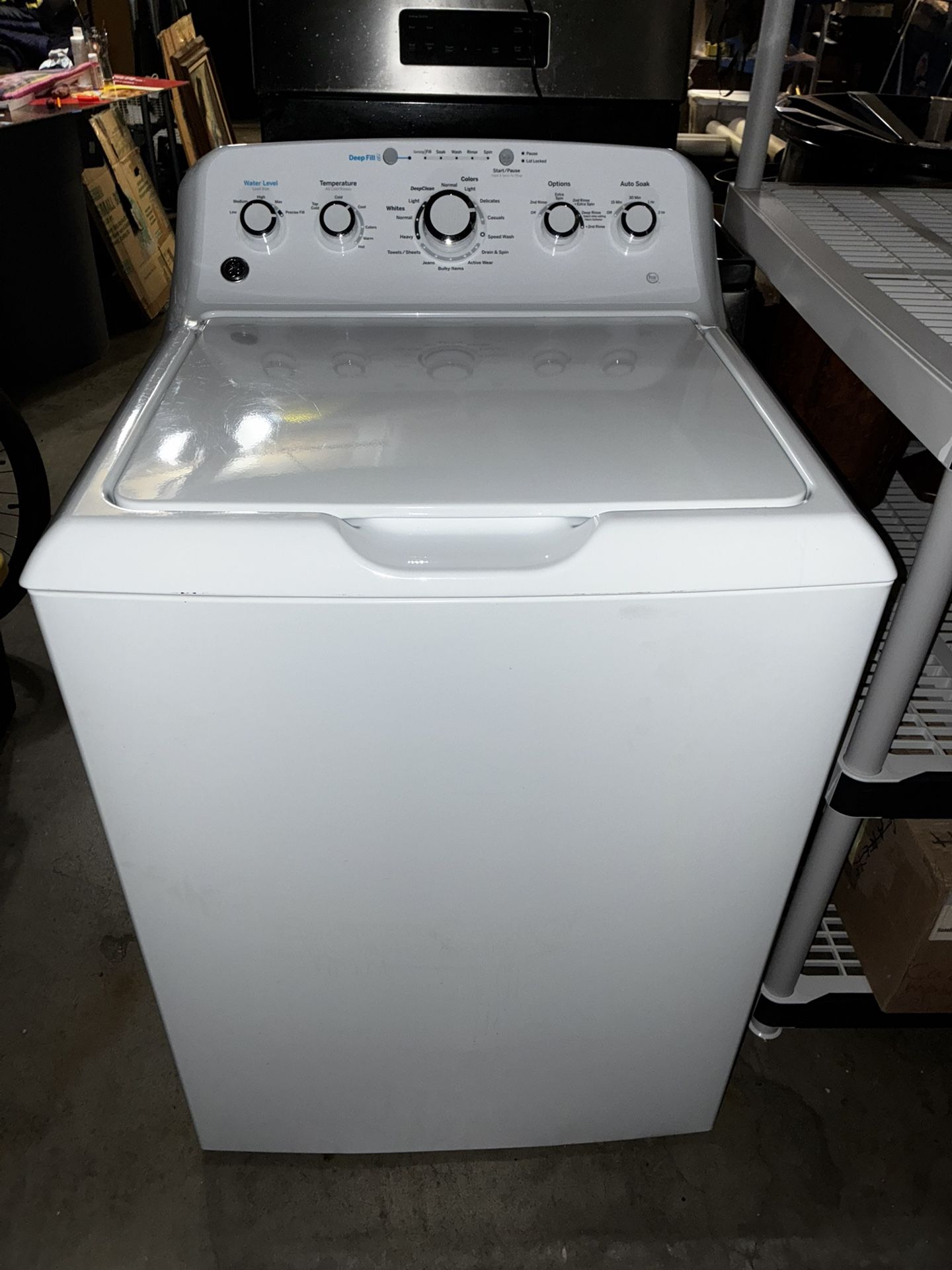 GE Washer Dryer Set - 4.6 Cu Ft high efficiency top load washer And 7.2 Cu Ft Front Load Gas Dryer