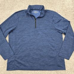Vineyard Vines Shirt Mens XL Blue 1/4 Zip Lightweight Outdoors Hiking Sweater
