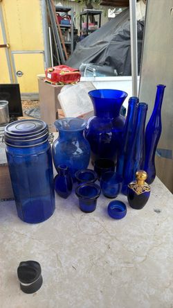 Cobalt Blue Glass Collection – Vases, Bottles & More