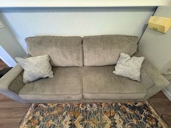 Grey couch.