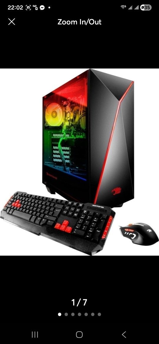 Gaming computer. No Windows. iBuyPower iBUYPOWER - Desktop - Intel Core i7 - No Memory - NVIDIA GeForce GTX 1060 + 1TB Hard Drive - Black/Red