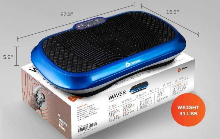 LifePro Vibration Plate Exercise Machine Whole Body Workout Vibration Fitness Platform w/Loop Bands - Home Training Equipment - Remote, Balance Straps