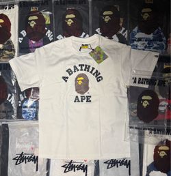 A Bathing Ape BAPE College Logo T-Shirt White