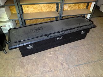 UWS Bright Aluminum 69" Secure Lock Crossover Truck Tool Box with Low Profile & Rail