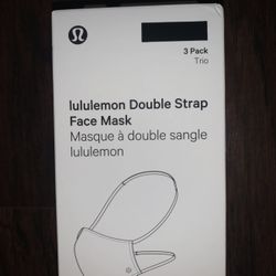 Lululemon Black Set Of 3 Double Strap Face Masks - NEW