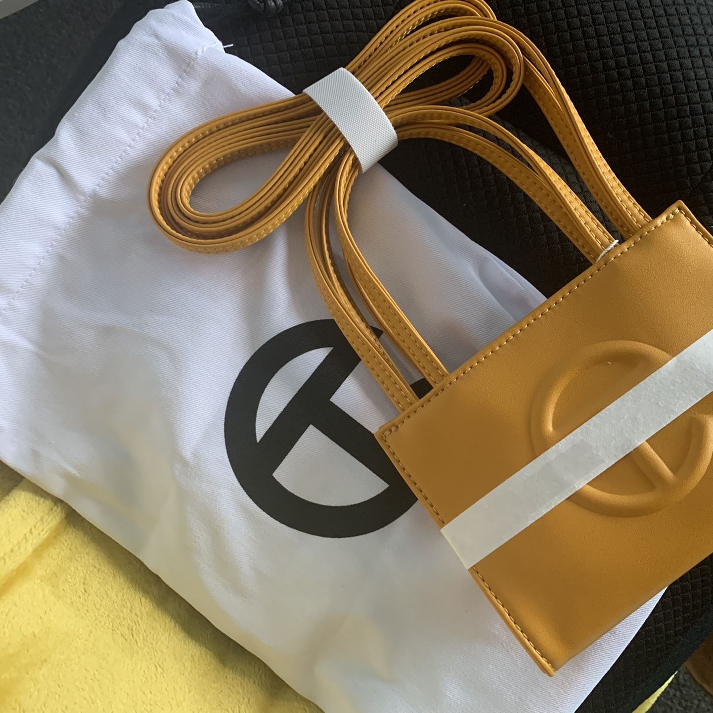 Small Yellow Telfar Bag Small Shopping Bag Yellow