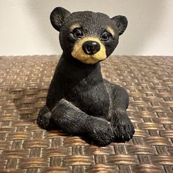 Adorable Black Bear Statue