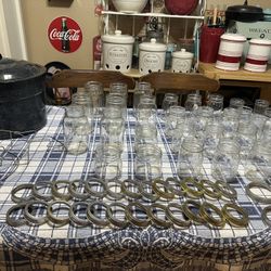 Large Canning Lot Waterbath Canner Jars And Rings