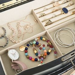 Tall Standing Black Jewelry Armoire $175