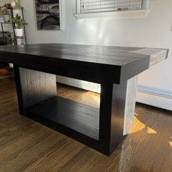 Extendable Black Dining Table — Seats 10+ — Great Condition