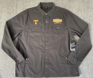 Colosseum Mens Size L Gray Tennessee Volunteers Button Up Shirt