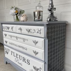 Like New Provincial Dresser Grey Shades 