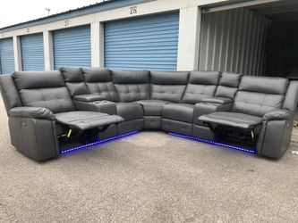 Power Reclining Sectional Couch