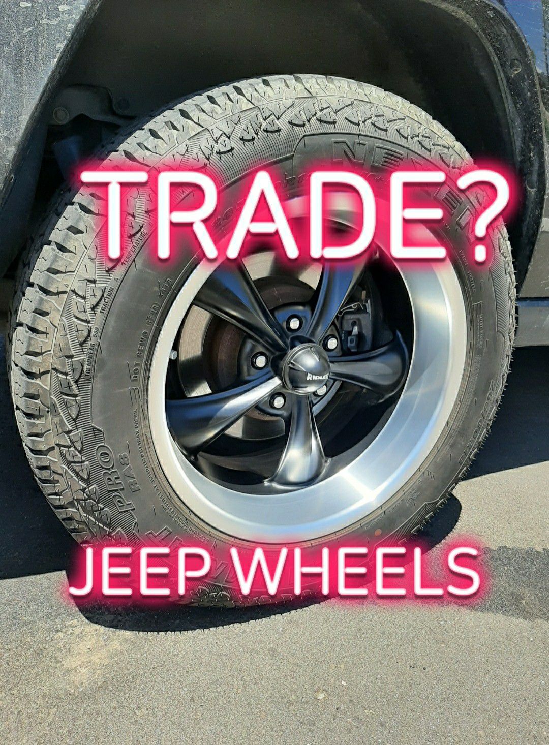Trade jeep wheels?