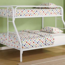 White bunkbed