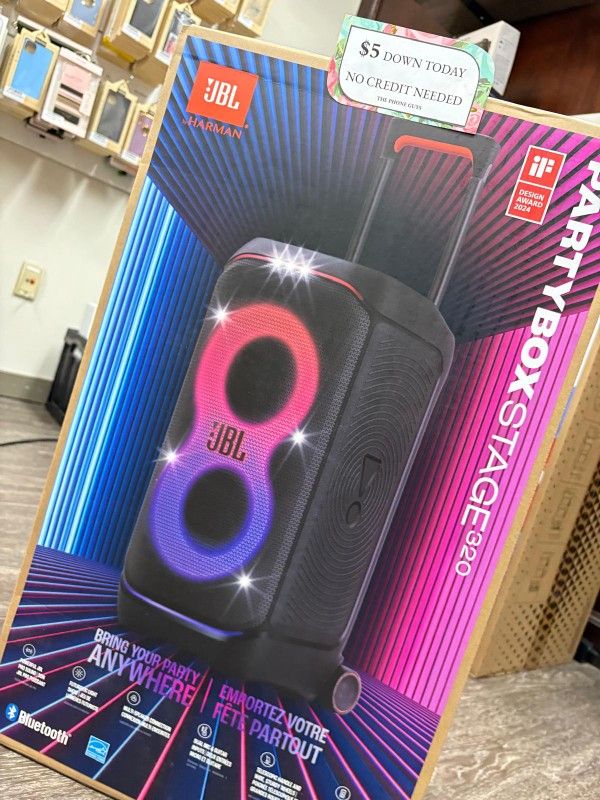 Jbl PartyBox 320 Bluetooth Speaker New - Pay $1 today and pay the rest later -