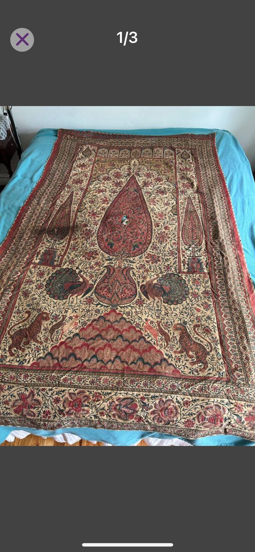 Persian Textile 1800’s Antique