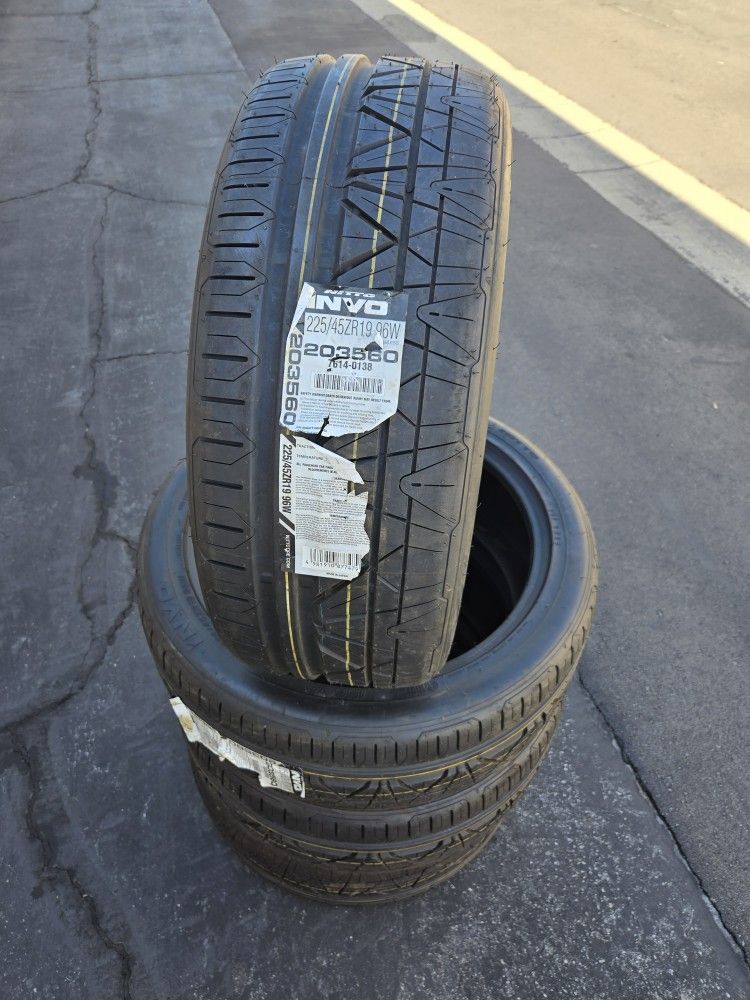 Brand New Tires. 225.  45. 19.  Nitto Invo 