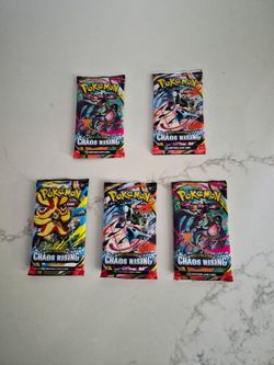 pokemon mega evolution chaos rising cards packs $dollars each