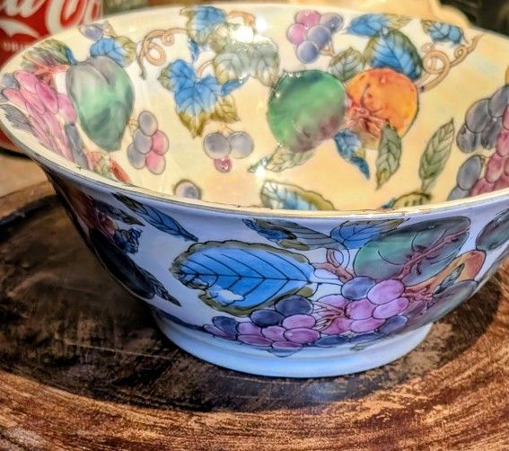 Rare Hand-painted Decorative Fruitware Stone Earthernware