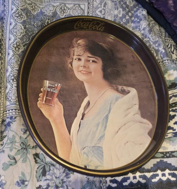 Vintage Coca Cola Oval Serving Tray 1973 Memorabilia Coke from 1923