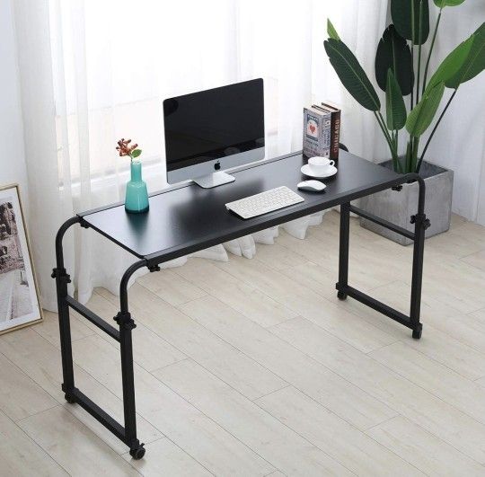 Black Table On Wheels, Extendable
