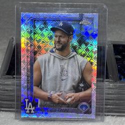 2025 Topps Chrome Short Print Image Variation Clayton Kershaw Logo Refractor 