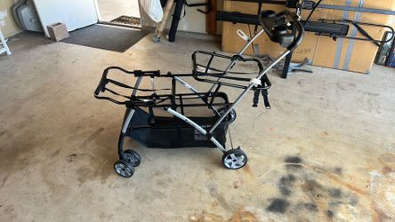 Babytrend dual infant car seat stroller with storage