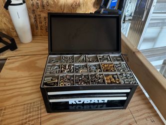 Kobalt mini toolbox with 3D printed organizers and wall mount