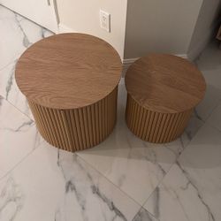 Wood Nesting Coffee Tables (set of 2)