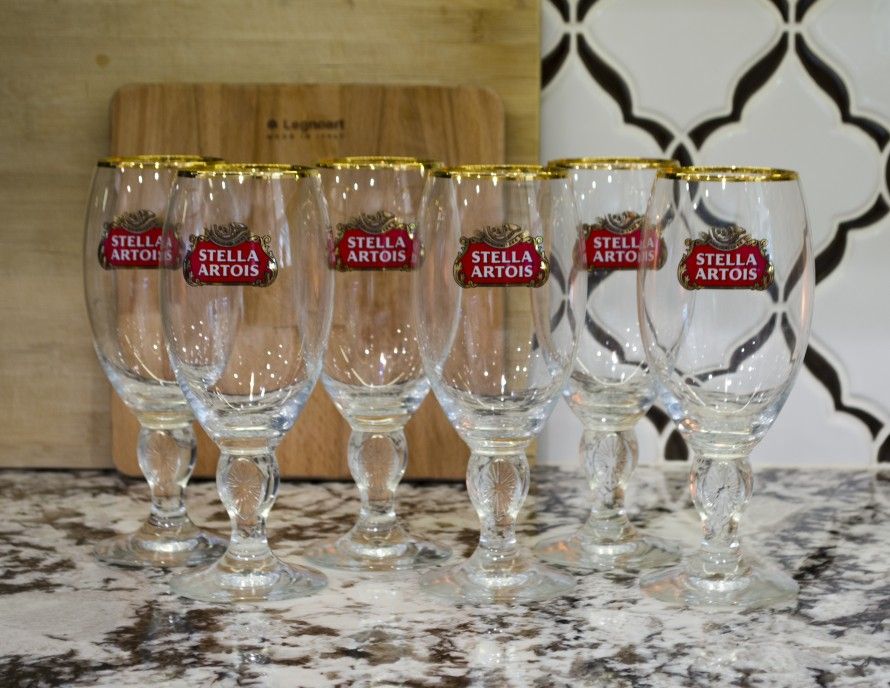 Set of 6 Stella Artois Beer Chalice's