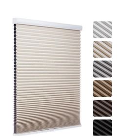 Cordless Blackout Cellular Shades (33" W X 72" H, Beige)
