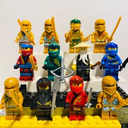 Colorful Ninja Minifigures Sword Army Set | New Custom LEGO Compatible Toys