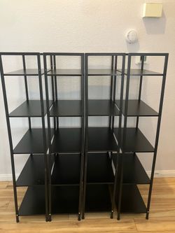 Black shelves