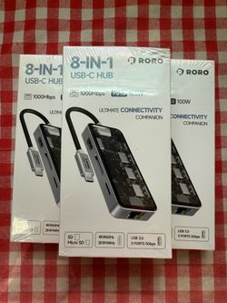 RORO. 8 In 1 USB - C Hub Docking Station.