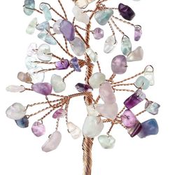 DUQGUHO Fluorite Crystal Tree Money Tree Feng Shui Tree Home Office Desk Decor
