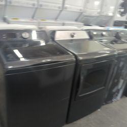 GE profile set top layer as washer and gas dryer grey