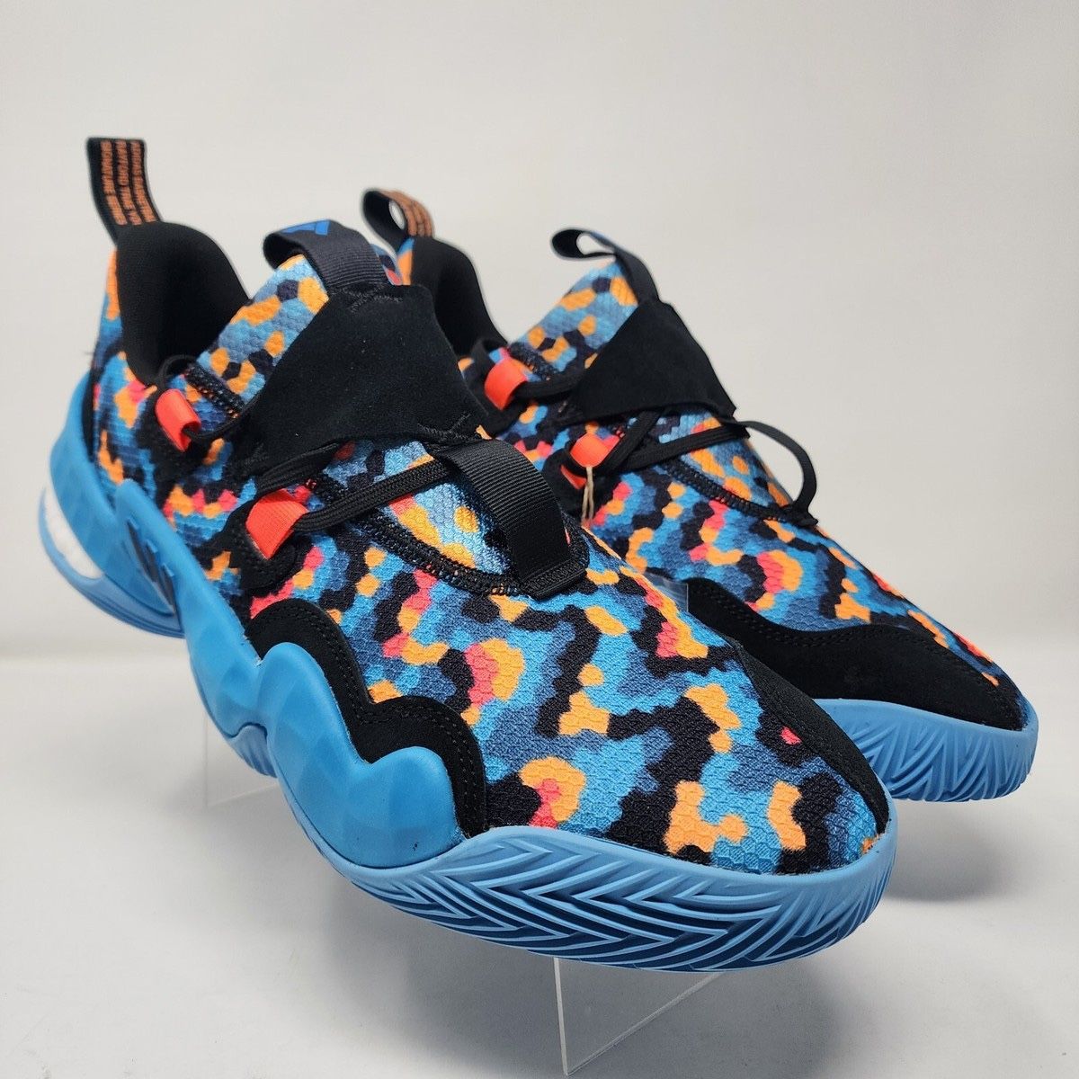 Adidas Trae Young 1 Pixels Sky Blue Red Basketball Shoes GY0289 Mens Size 11 ( Comes with Box )