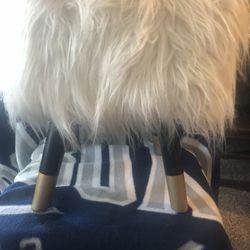 Funky Long Faux Fur Ottoman 