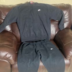 Nike, black sweats, extra large sweater, and two XL pant