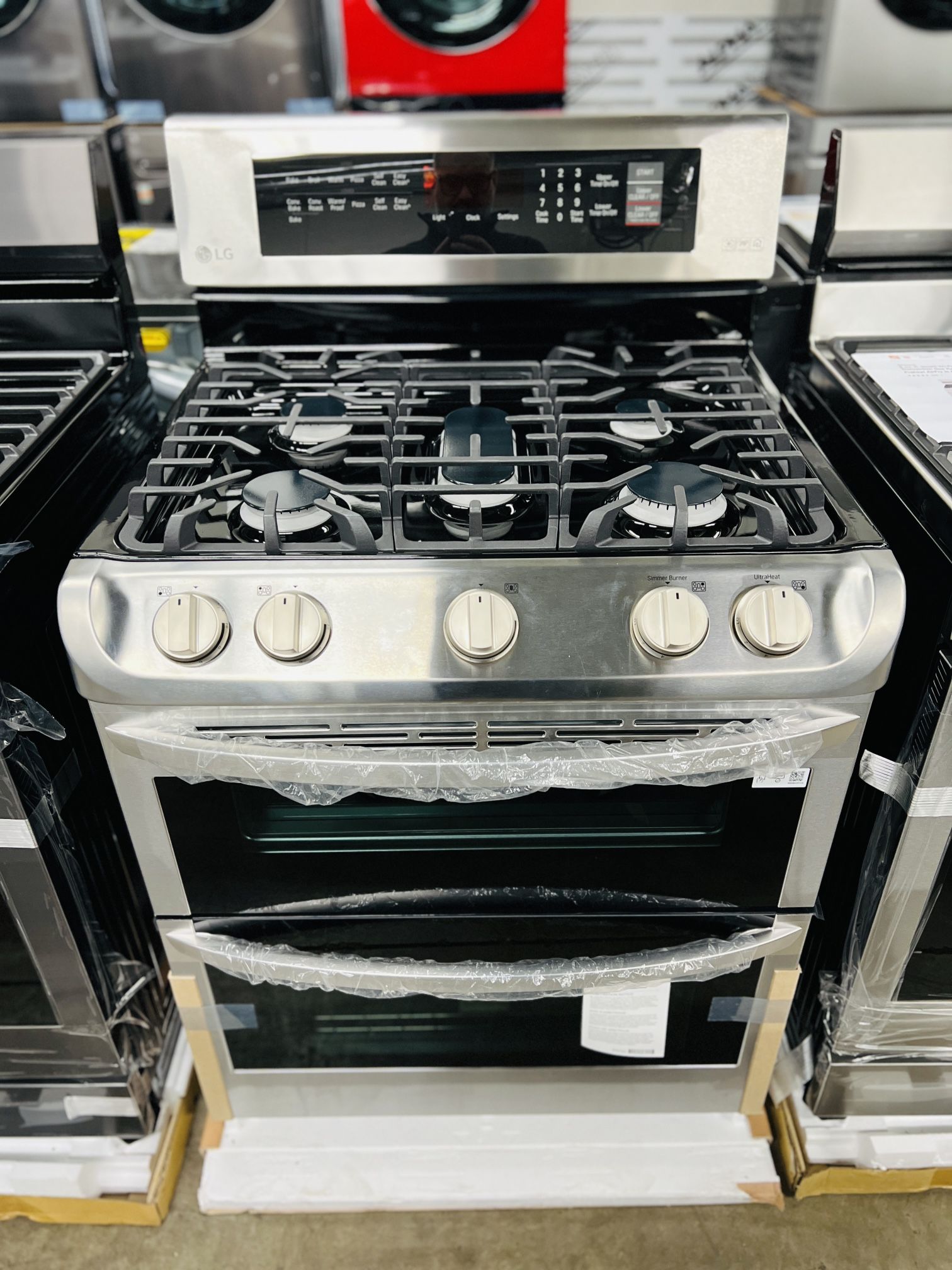 6.9 cu. ft. Double Oven Gas Range with ProBake Convection Oven, Self Clean and EasyClean in Stainless Steel