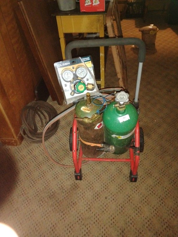 Acetylene Torch Tanks And Brand New Torch Head