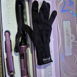 Almost Famous Curling Wand And Mini Travel Straightener 