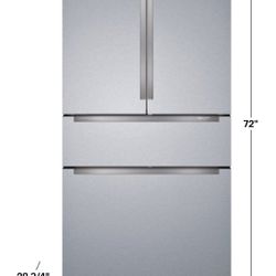❄️NEW Bosch 800 Series 20.5 Cu.Ft 4-Door French Door Counter-Depth  Refrigerator Stainless B36CL80EN