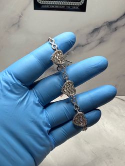 925 Silver VVS D Moissanite Heart Infinity Bracelet