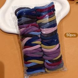 50 Piece Small Hair Ponytail Holders