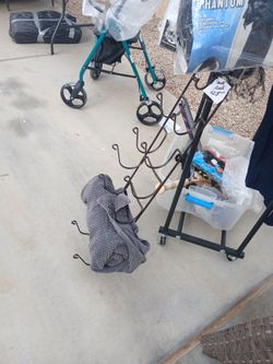 Metal Towel Rack with Hooks