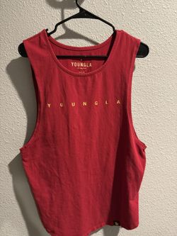 YoungLA 332 Infinity Muscle Tank Red And Yellow