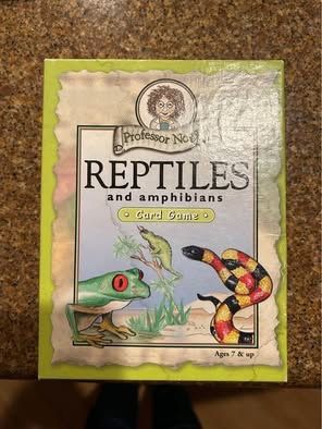 Professor Noggins reptiles and amphibians trivia kids family fun educational card game new
