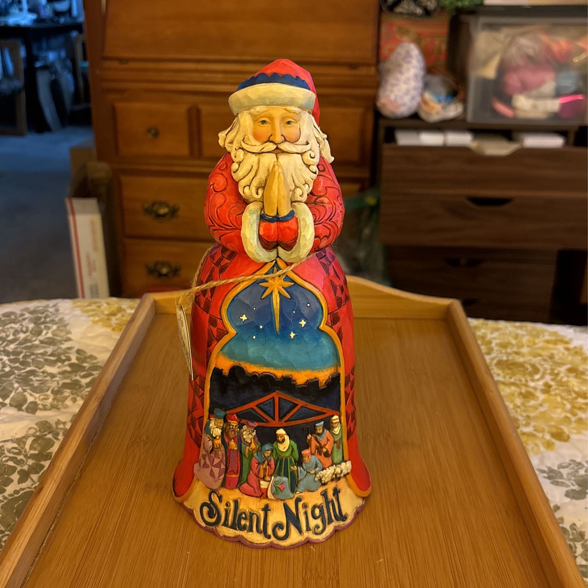 Vintage Jim Shore Heartwood Creek Santa “Silent Night”